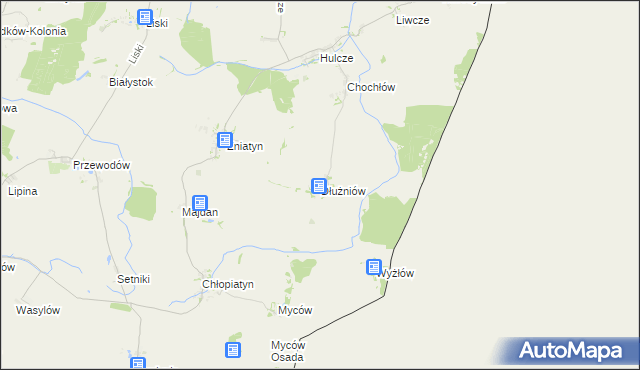 mapa Dłużniów, Dłużniów na mapie Targeo