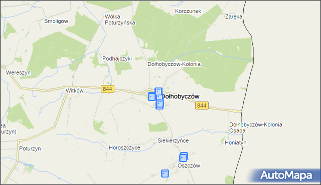 mapa Dołhobyczów, Dołhobyczów na mapie Targeo