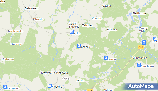 mapa Dominek, Dominek na mapie Targeo