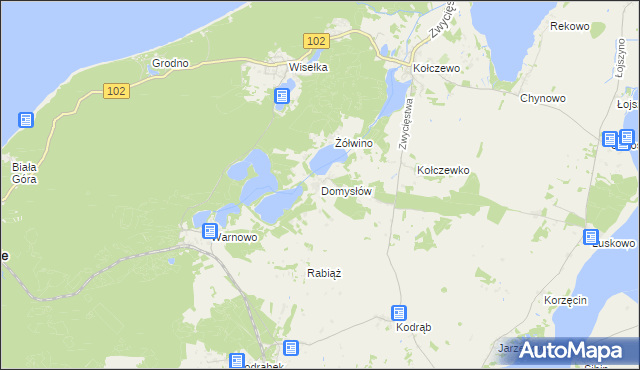 mapa Domysłów, Domysłów na mapie Targeo