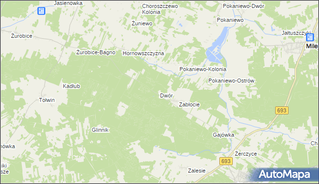 mapa Dwór gmina Nurzec-Stacja, Dwór gmina Nurzec-Stacja na mapie Targeo