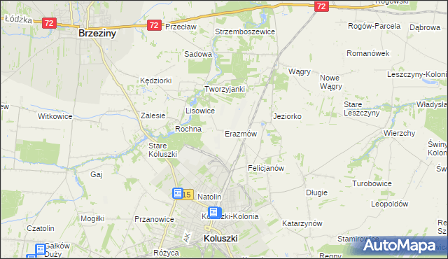 mapa Erazmów, Erazmów na mapie Targeo