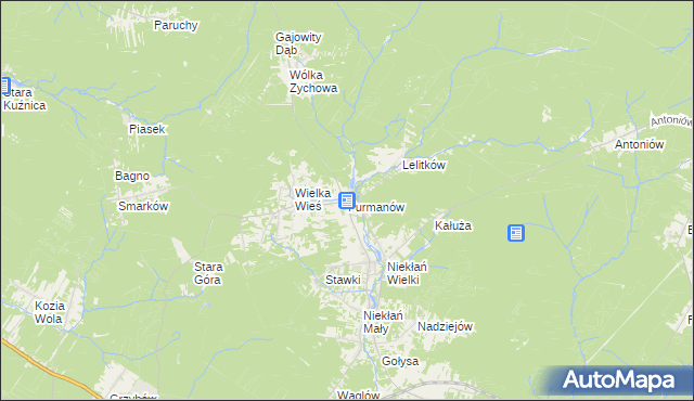 mapa Furmanów, Furmanów na mapie Targeo