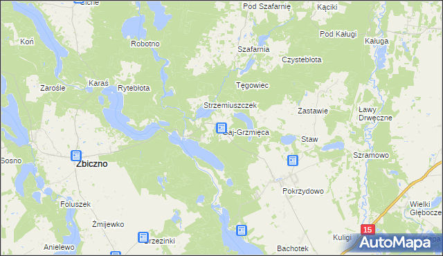 mapa Gaj-Grzmięca, Gaj-Grzmięca na mapie Targeo