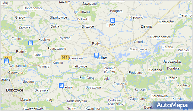 mapa Gdów, Gdów na mapie Targeo