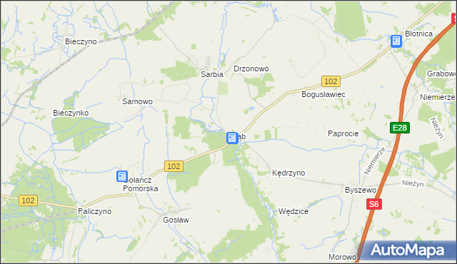 mapa Głąb, Głąb na mapie Targeo