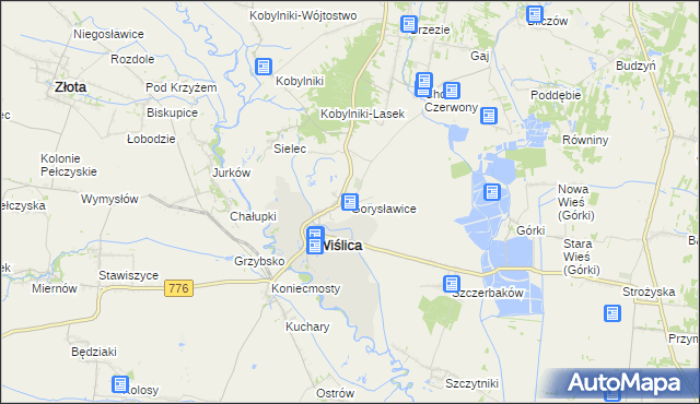 mapa Gorysławice, Gorysławice na mapie Targeo