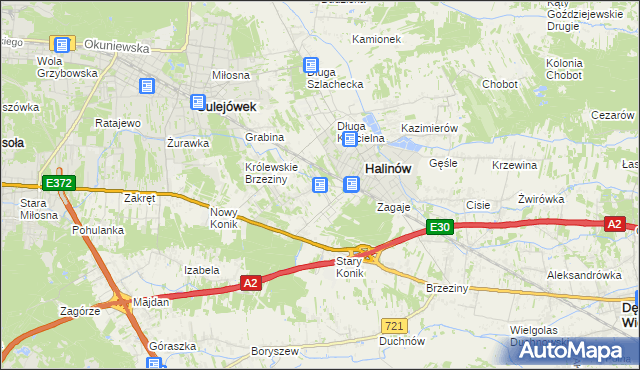 mapa Hipolitów gmina Halinów, Hipolitów gmina Halinów na mapie Targeo