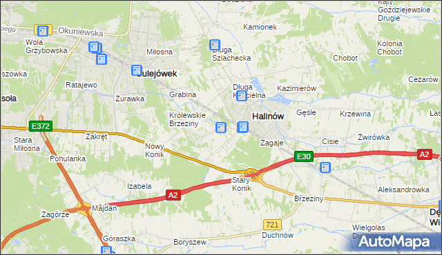 mapa Hipolitów gmina Halinów, Hipolitów gmina Halinów na mapie Targeo