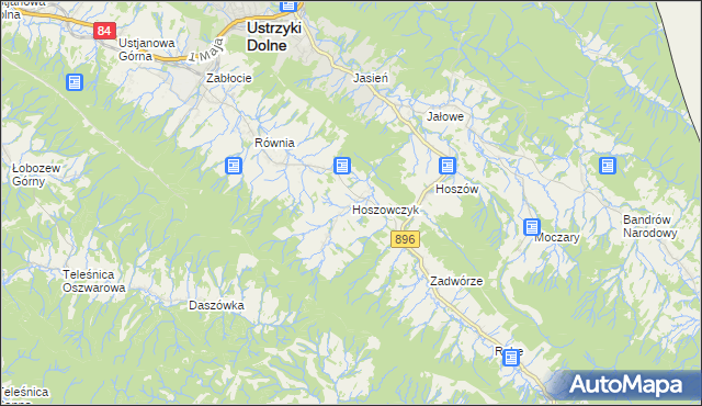 mapa Hoszowczyk, Hoszowczyk na mapie Targeo