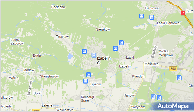 mapa Izabelin C, Izabelin C na mapie Targeo