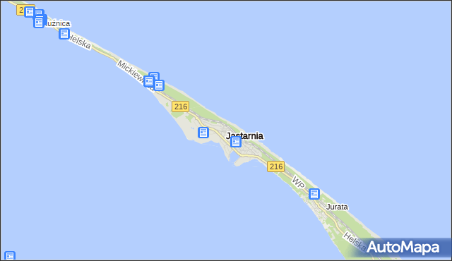 mapa Jastarnia, Jastarnia na mapie Targeo