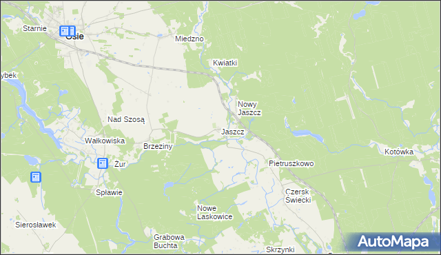 mapa Jaszcz, Jaszcz na mapie Targeo