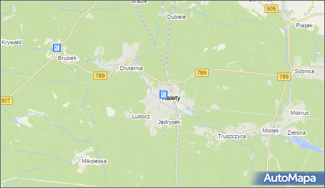 mapa Kalety powiat tarnogórski, Kalety powiat tarnogórski na mapie Targeo