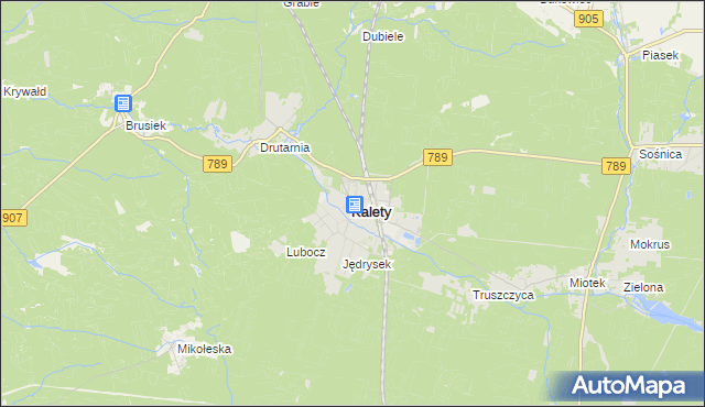 mapa Kalety powiat tarnogórski, Kalety powiat tarnogórski na mapie Targeo