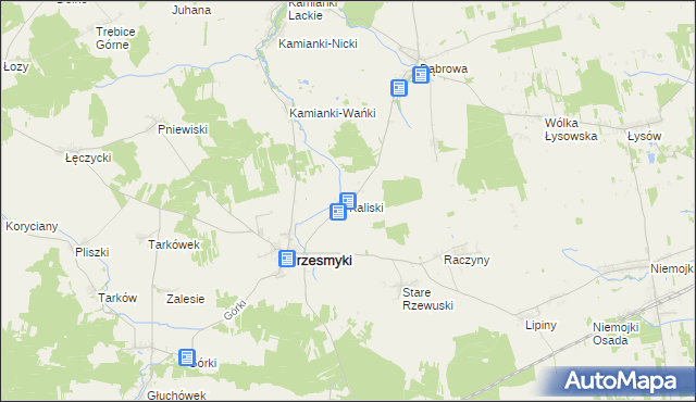 mapa Kaliski gmina Przesmyki, Kaliski gmina Przesmyki na mapie Targeo