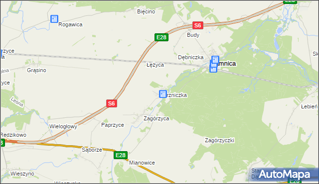 mapa Karzniczka, Karzniczka na mapie Targeo