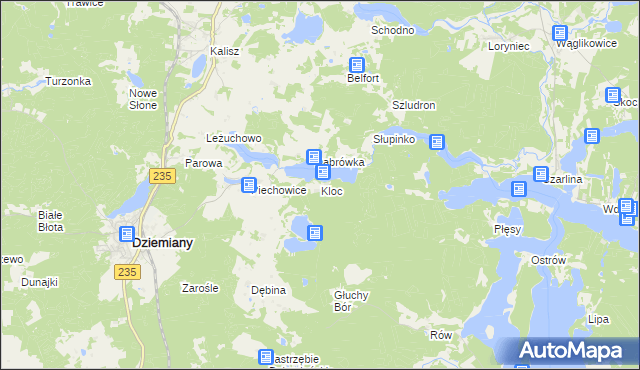 mapa Kloc, Kloc na mapie Targeo