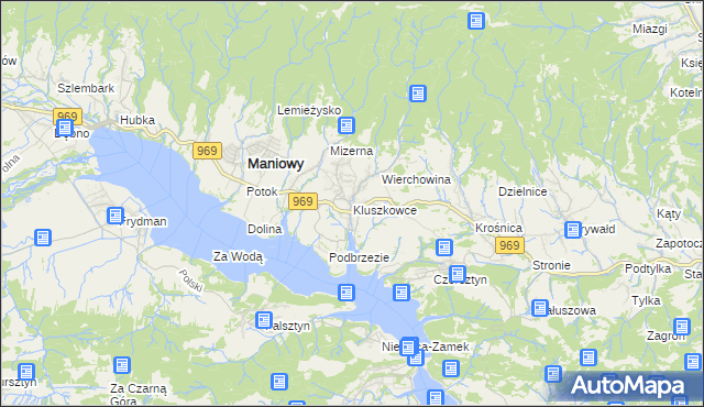 mapa Kluszkowce, Kluszkowce na mapie Targeo