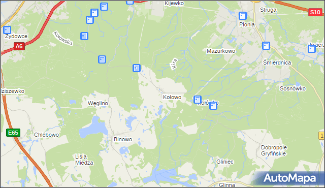 mapa Kołowo, Kołowo na mapie Targeo