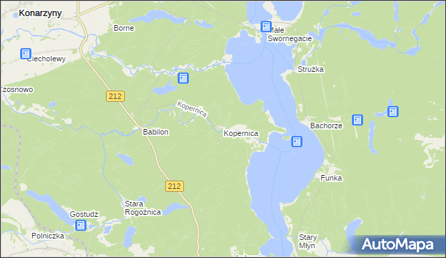 mapa Kopernica, Kopernica na mapie Targeo