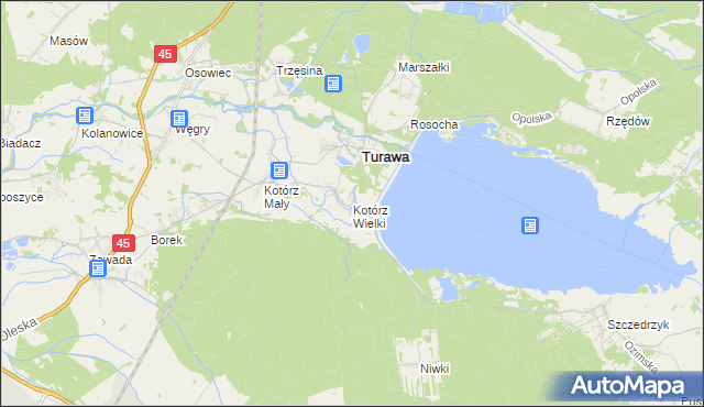 mapa Kotórz Wielki, Kotórz Wielki na mapie Targeo