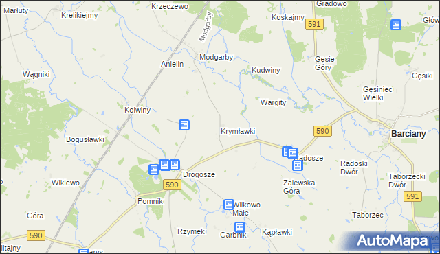 mapa Krymławki, Krymławki na mapie Targeo