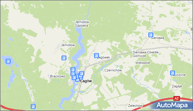 mapa Łagówek, Łagówek na mapie Targeo