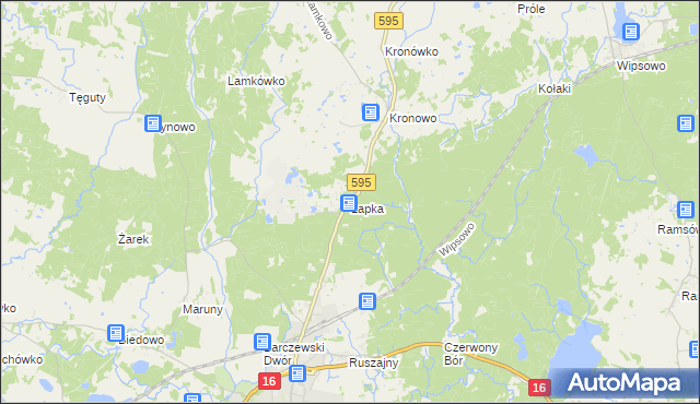 mapa Łapka, Łapka na mapie Targeo