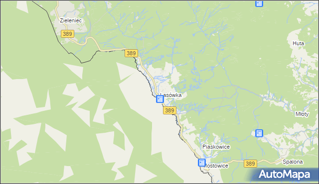 mapa Lasówka, Lasówka na mapie Targeo