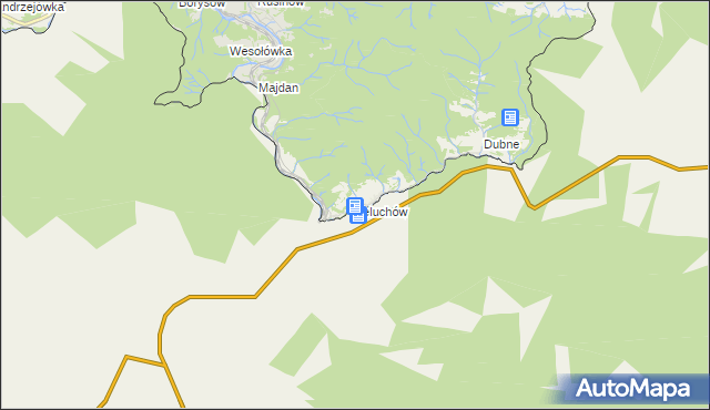 mapa Leluchów, Leluchów na mapie Targeo