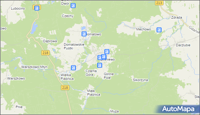 mapa Leśniewo gmina Puck, Leśniewo gmina Puck na mapie Targeo