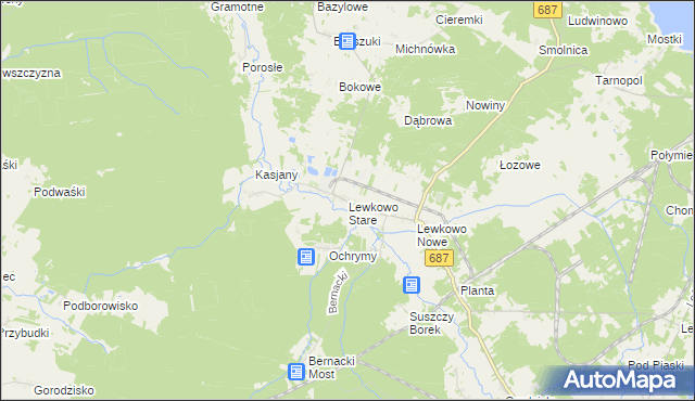 mapa Lewkowo Stare, Lewkowo Stare na mapie Targeo