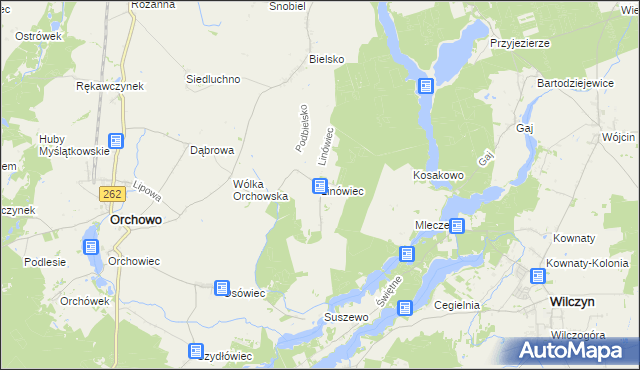 mapa Linówiec, Linówiec na mapie Targeo