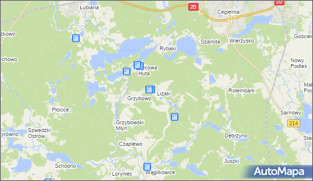 mapa Lizaki, Lizaki na mapie Targeo