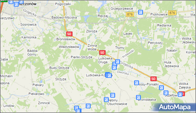 mapa Lutkówka Druga, Lutkówka Druga na mapie Targeo