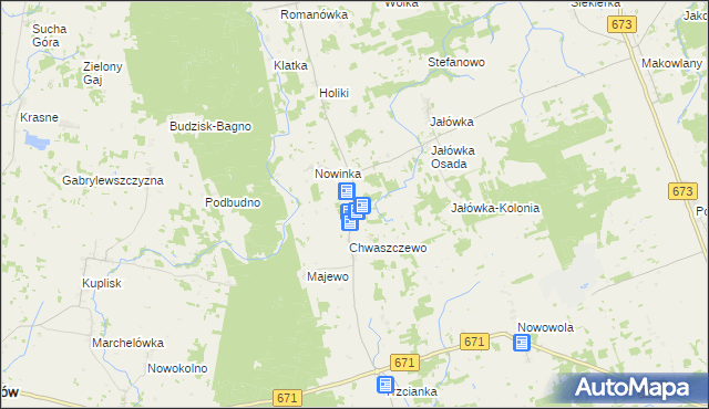 mapa Majewo Kościelne, Majewo Kościelne na mapie Targeo