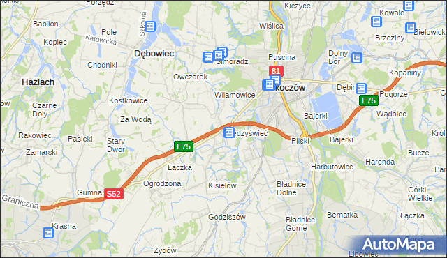 mapa Międzyświeć, Międzyświeć na mapie Targeo