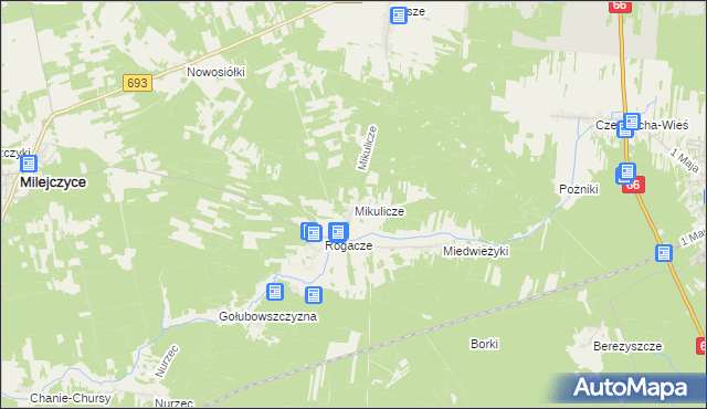 mapa Mikulicze, Mikulicze na mapie Targeo