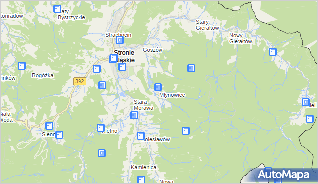 mapa Młynowiec, Młynowiec na mapie Targeo