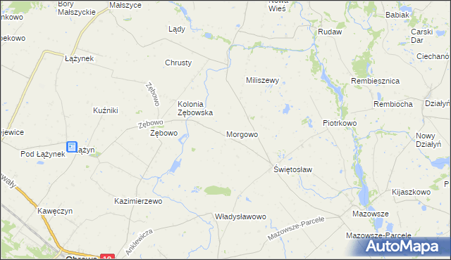 mapa Morgowo gmina Ciechocin, Morgowo gmina Ciechocin na mapie Targeo