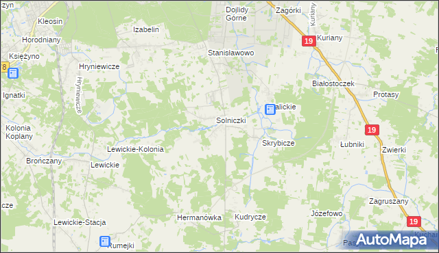 mapa Niewodnica Nargilewska, Niewodnica Nargilewska na mapie Targeo