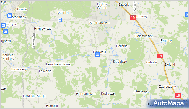 mapa Niewodnica Nargilewska, Niewodnica Nargilewska na mapie Targeo