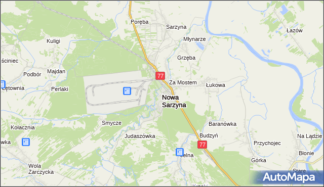 mapa Nowa Sarzyna, Nowa Sarzyna na mapie Targeo