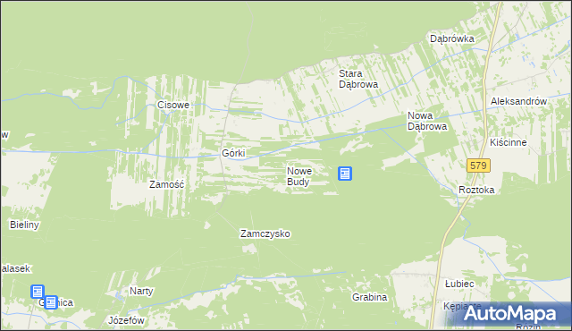 mapa Nowe Budy gmina Leoncin, Nowe Budy gmina Leoncin na mapie Targeo