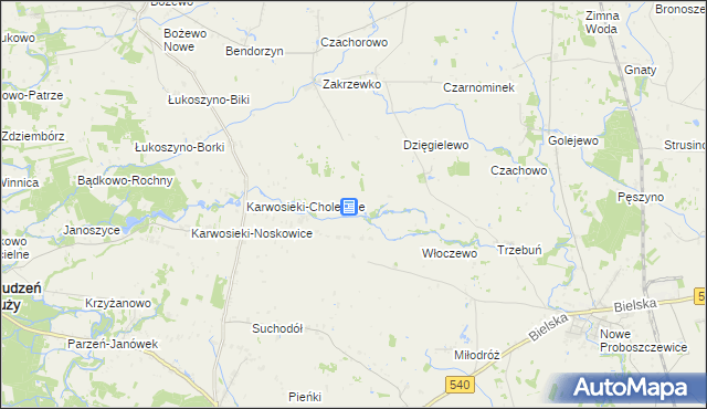 mapa Nowe Karwosieki, Nowe Karwosieki na mapie Targeo