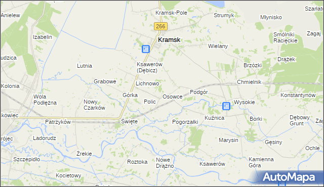 mapa Osowce, Osowce na mapie Targeo