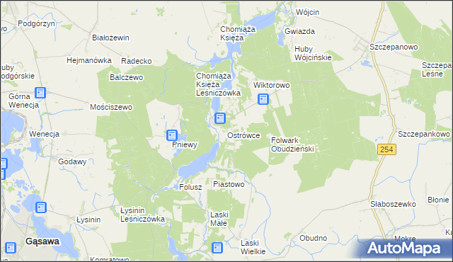 mapa Ostrówce, Ostrówce na mapie Targeo