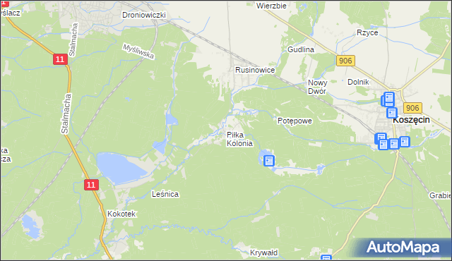 mapa Piłka Kolonia, Piłka Kolonia na mapie Targeo