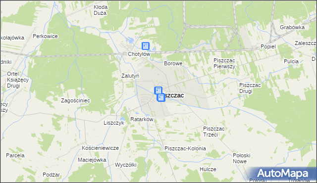 mapa Piszczac, Piszczac na mapie Targeo